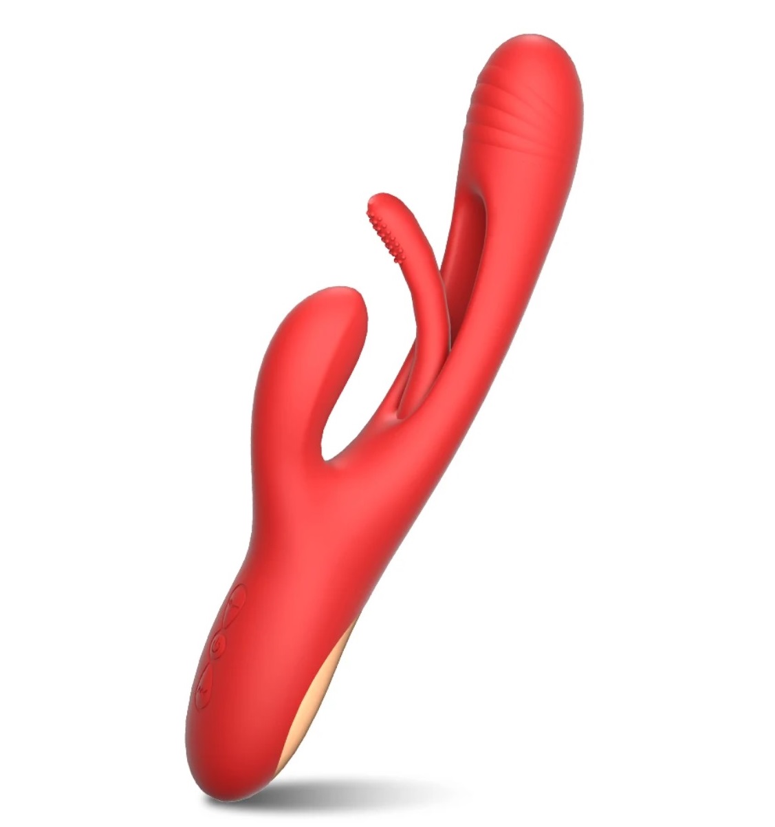 Vibrator Magnus, Vibrating & Patting, Silicon, USB, Rosu, 24 cm, Passion Labs, Sensations