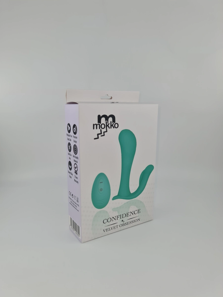 Vibrator Wearable Confidence Remote Control 10 Moduri Vibratii Silicon USB Verde Mokko Toys, Velvet Obsession, #6, Erotic24.ro