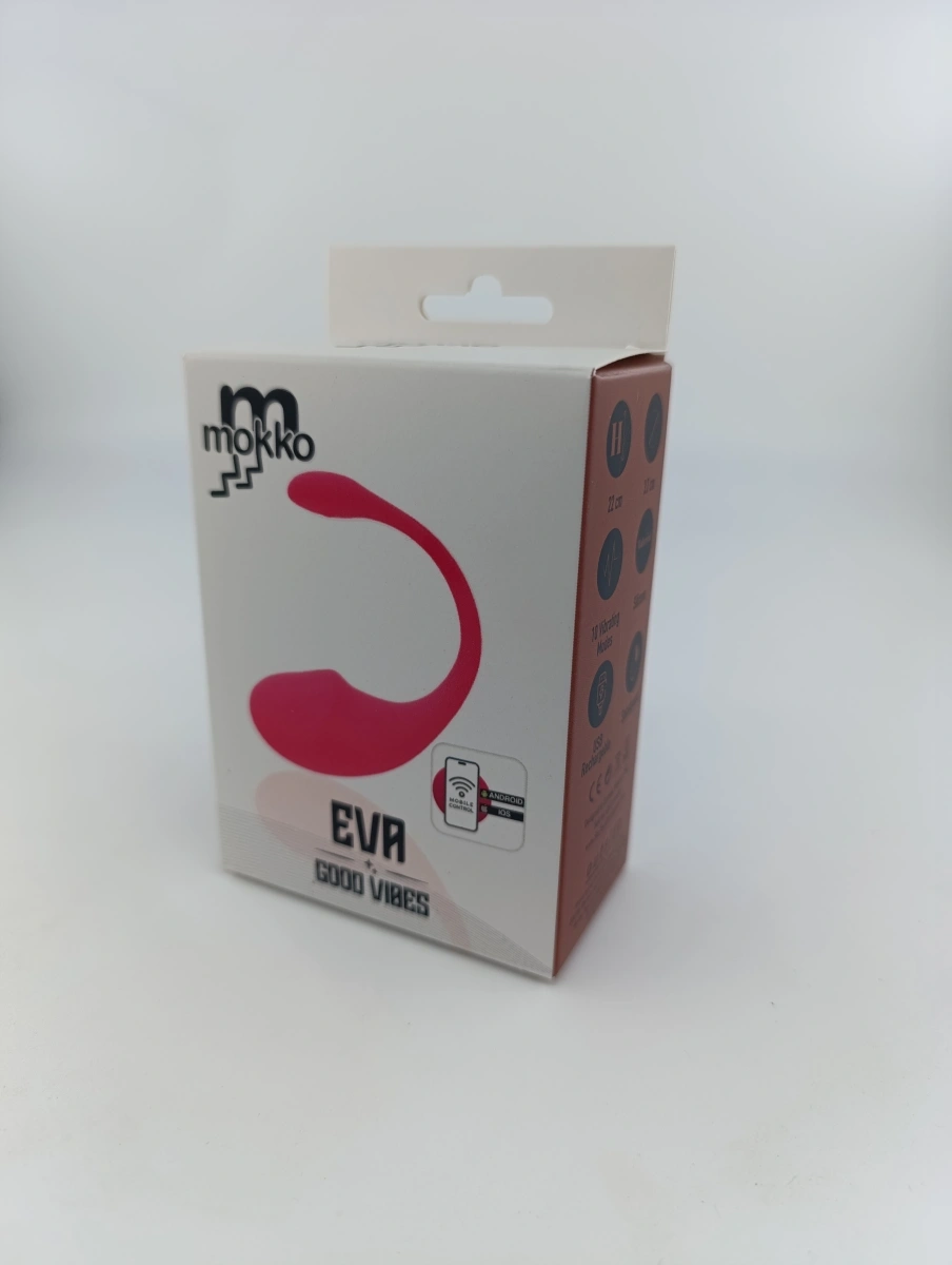 Ou Vibrator Smart Eva App Control Bluetooth USB Roz 22 cm Mokko Toys, Good Vibes, #14, Erotic24.ro