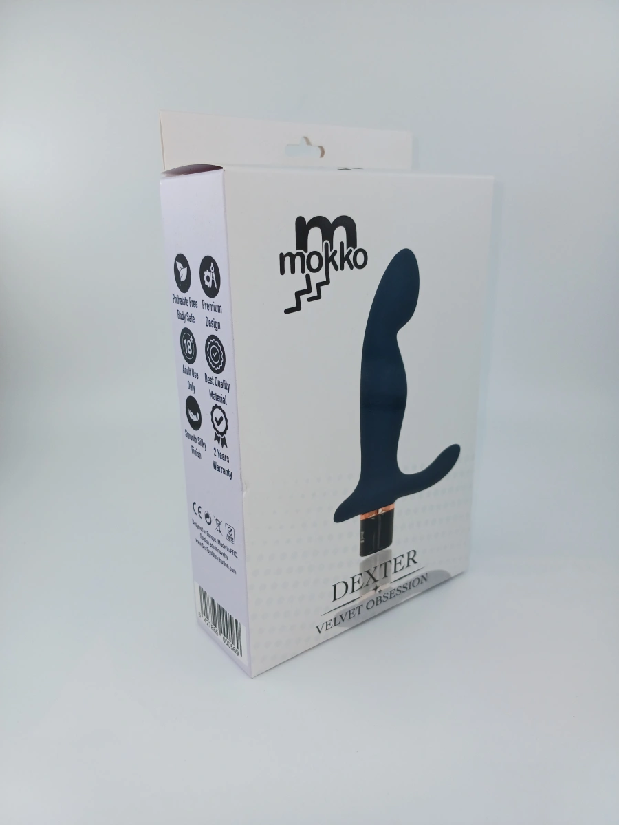 Stimulator Dexter 10 Moduri Vibratii Silicon Albastru USB 15 cm Mokko Toys, Velvet Obsession, #5, Erotic24.ro