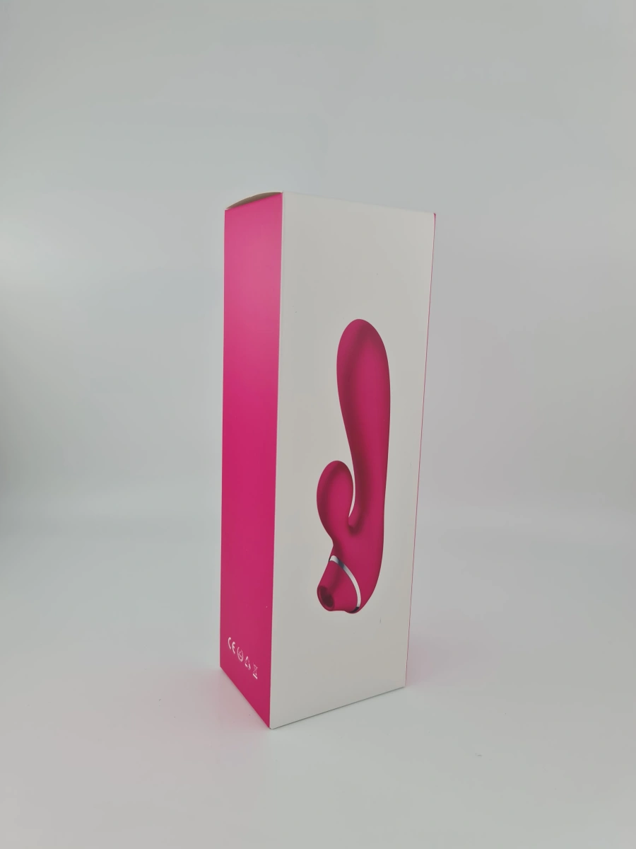 Vibrator Mystic Love, 10 Moduri Vibratii, 3 Moduri Suctiune, Silicon, USB, Roz, 20 cm, #2, Erotic24.ro