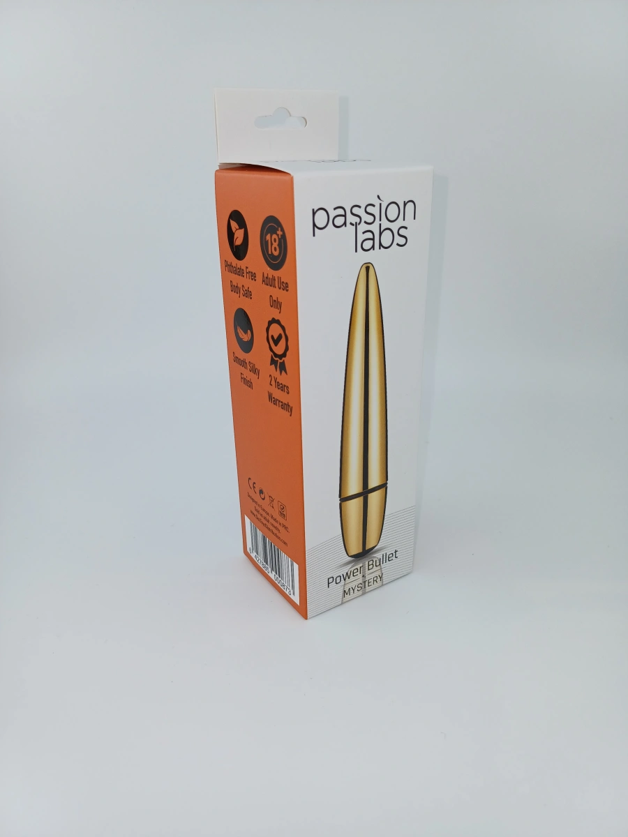 Vibrator Power Bullet, 10 Moduri Vibratii Puternice 12 cm USB, Passion Labs, Mystery, Nr. 3, Erotic24.ro
