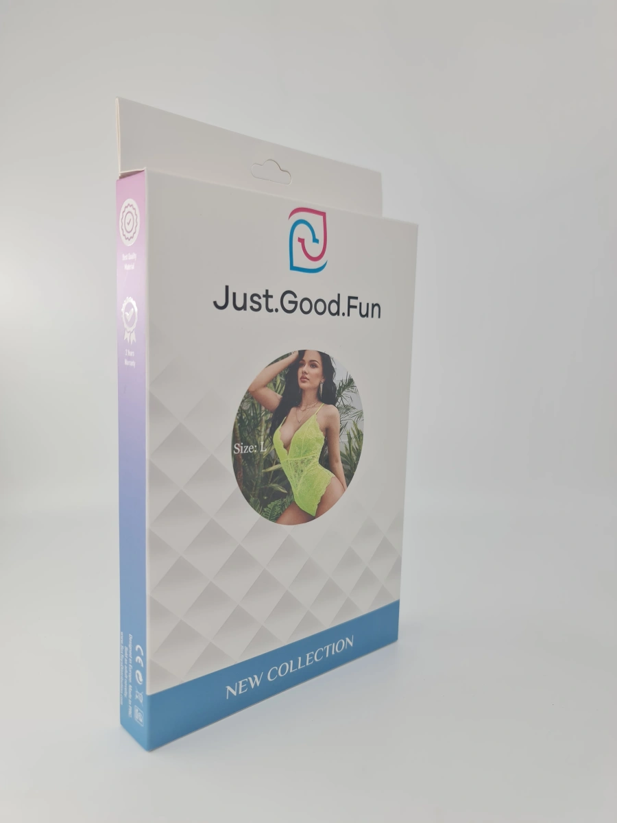 Body Sexy din Dantela, Verde Neon, L, JGF Lingerie, #4, Erotic24.ro