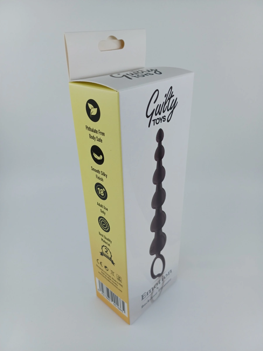 Bile Anale Emotion, Silicon, Negru, 19 cm, Guilty Toys, Backdoor Pleasure, #3, Erotic24.ro