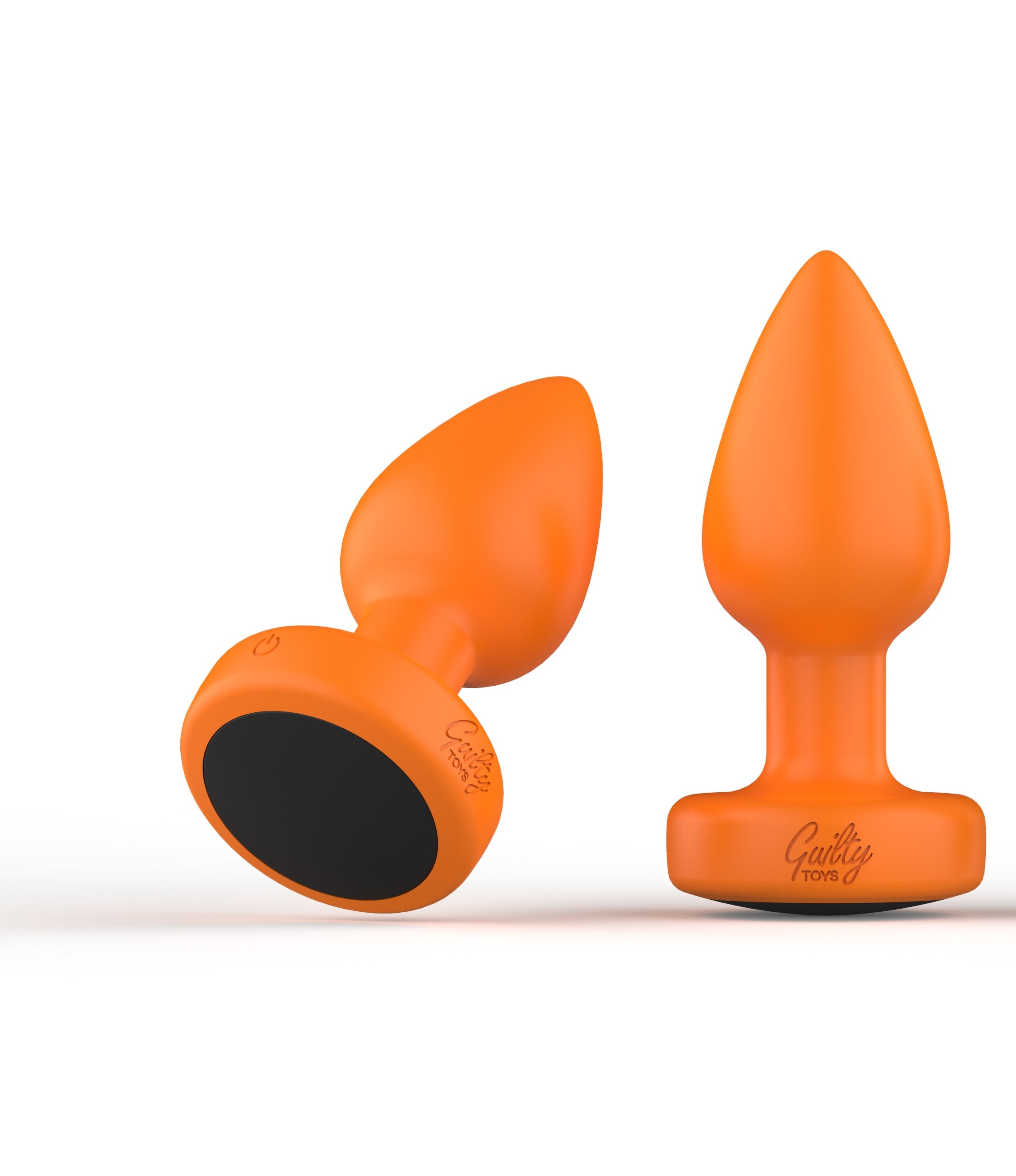 Dop Anal Orion, 7 Moduri Vibratii, 4 Intensitati, Silicon, USB, Remote Control, Portocaliu/Negru, 9.4 cm, Guilty Toys, Cosmic Love, #2, Erotic24.ro