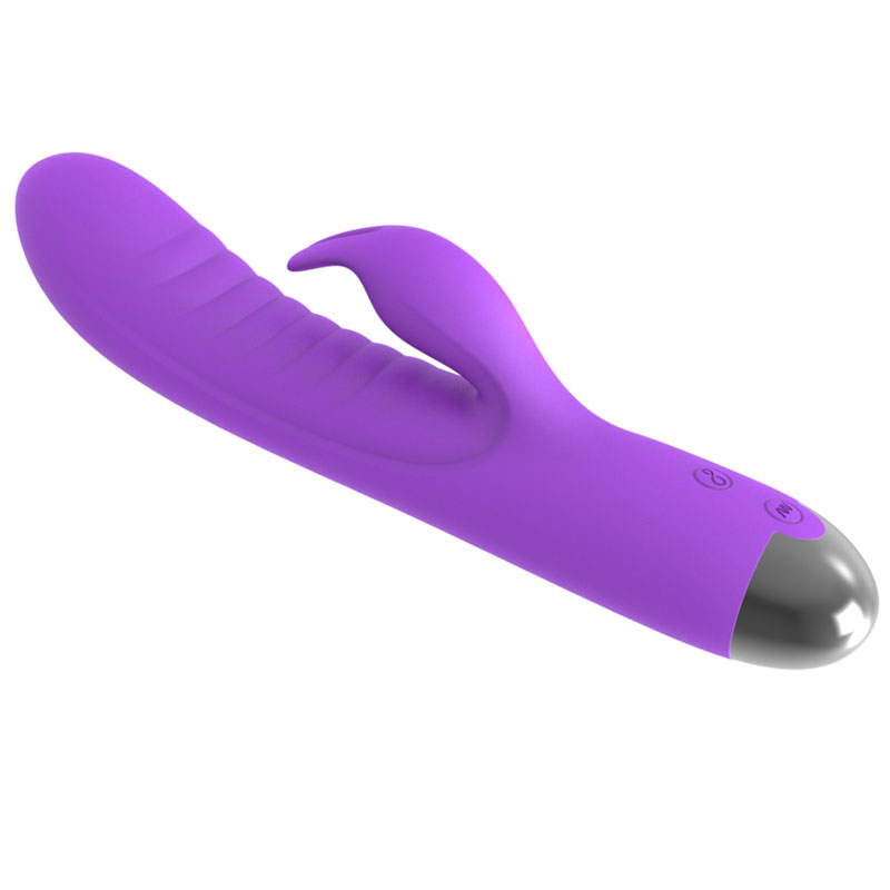 Vibrator Daisy, 10 Moduri Vibratii, Triggering, Silicon, USB, Mov, 21 cm, Mokko Toys, Good Vibes, #6, Erotic24.ro