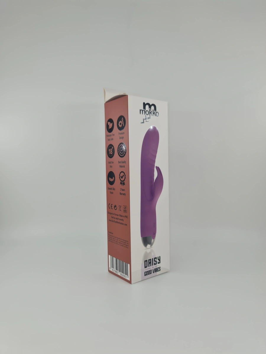 Vibrator Daisy, 10 Moduri Vibratii, Triggering, Silicon, USB, Mov, 21 cm, Mokko Toys, Good Vibes, #10, Erotic24.ro