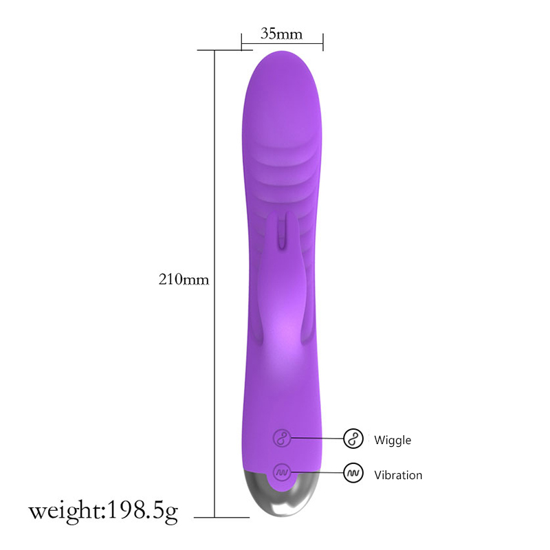 Vibrator Daisy, 10 Moduri Vibratii, Triggering, Silicon, USB, Mov, 21 cm, Mokko Toys, Good Vibes, #9, Erotic24.ro