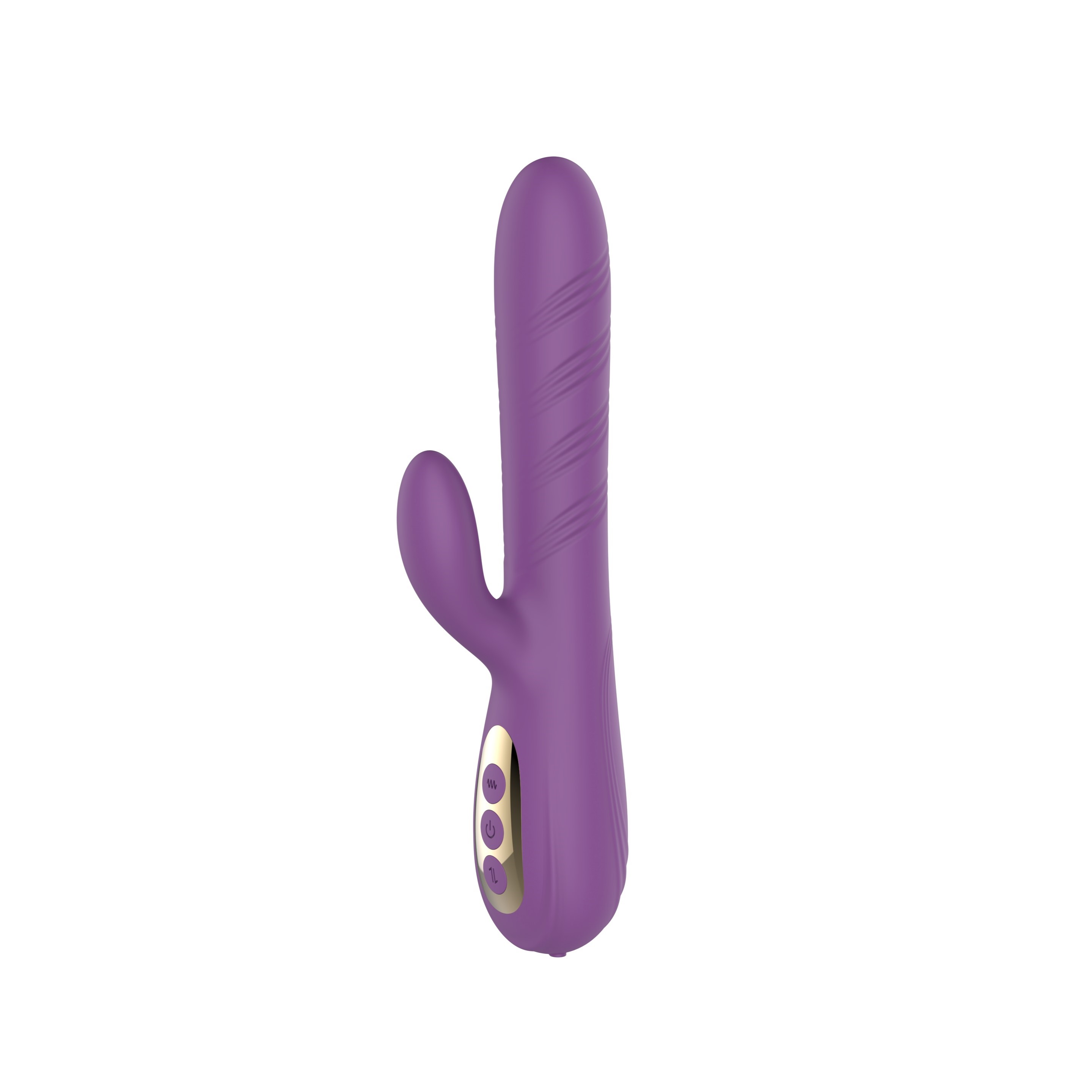 Vibrator Iepuras Lizzie, Vibrating&Twisting, 10+4 Moduri Stimulatoare, Silicon, USB Magnetic, Violet, 24 cm, Mokko Toys, Good Vibes, #2, Erotic24.ro