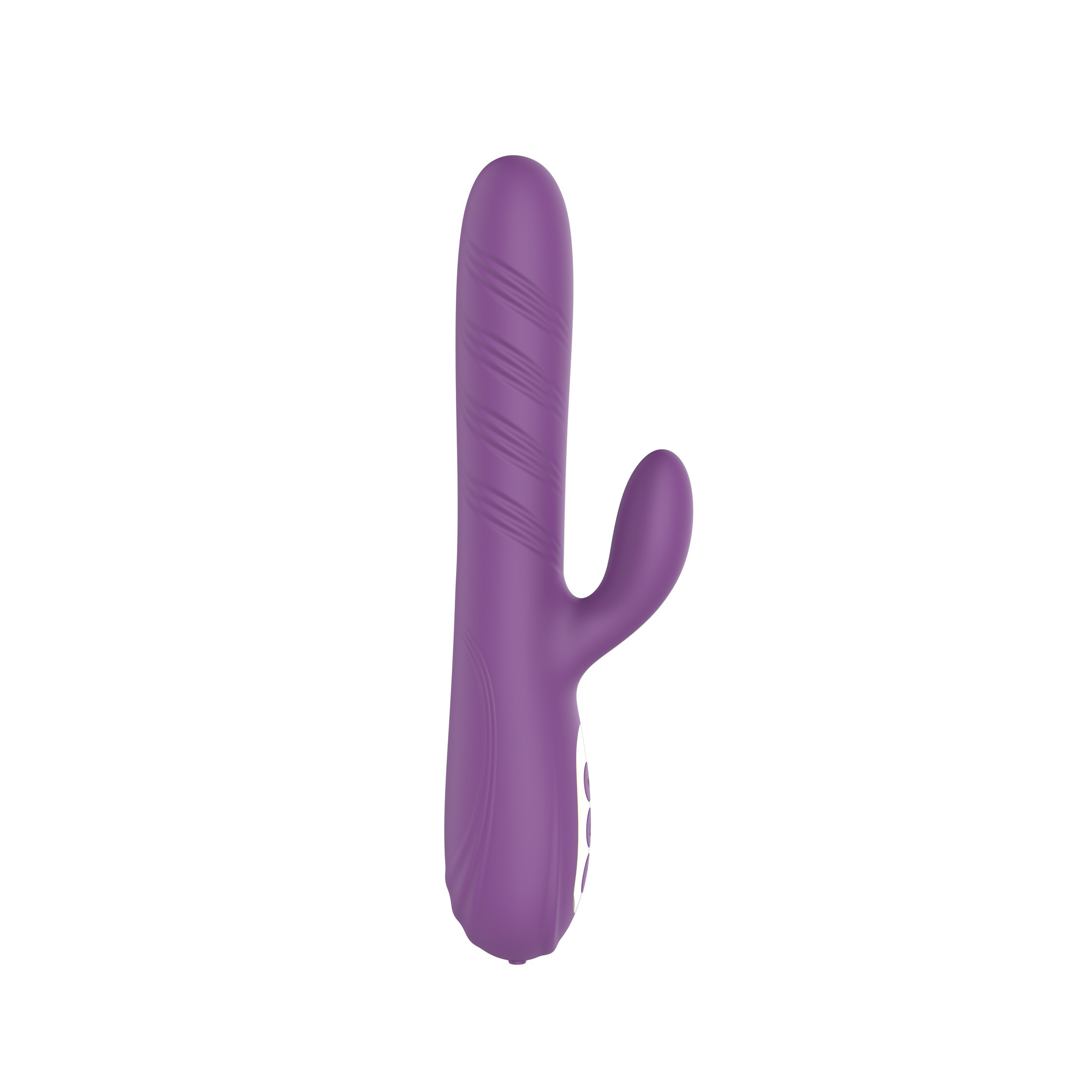 Vibrator Iepuras Lizzie, Vibrating&Twisting, 10+4 Moduri Stimulatoare, Silicon, USB Magnetic, Violet, 24 cm, Mokko Toys, Good Vibes, #4, Erotic24.ro