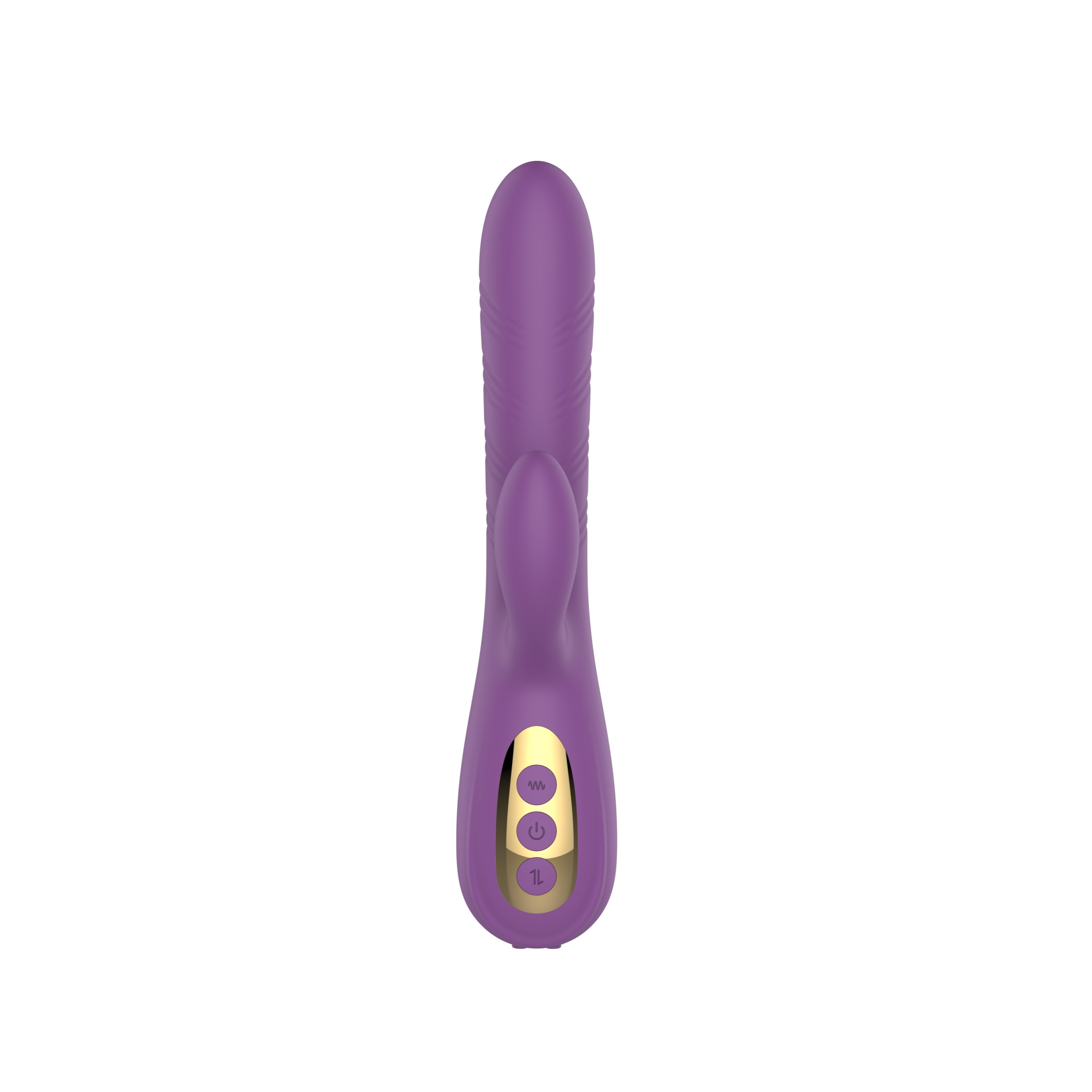 Vibrator Iepuras Lizzie, Vibrating&Twisting, 10+4 Moduri Stimulatoare, Silicon, USB Magnetic, Violet, 24 cm, Mokko Toys, Good Vibes, #5, Erotic24.ro