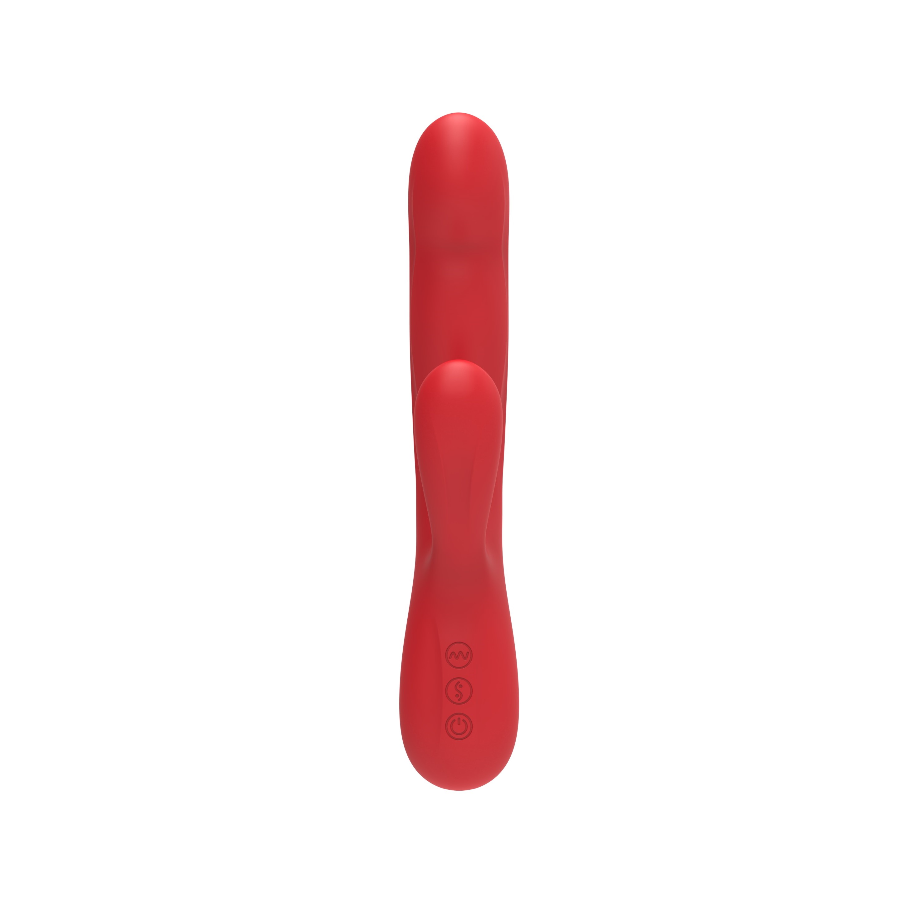 Vibrator Iepuras Crush, 10+10 Moduri Stimulatoare, Silicon, USB Magnetic, Rosu, 20.5 cm, Passion Labs, Sensations, #4, Erotic24.ro