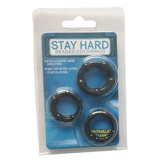 Set 3 Inele Erectie Rock Rings, Negru, #2, Erotic24.ro