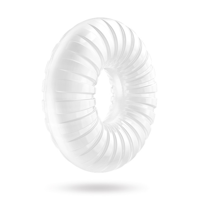 Inel Penis Be Strong no.1, TPE, Transparent, Guilty Toys, Mighty Warrior, #2, Erotic24.ro