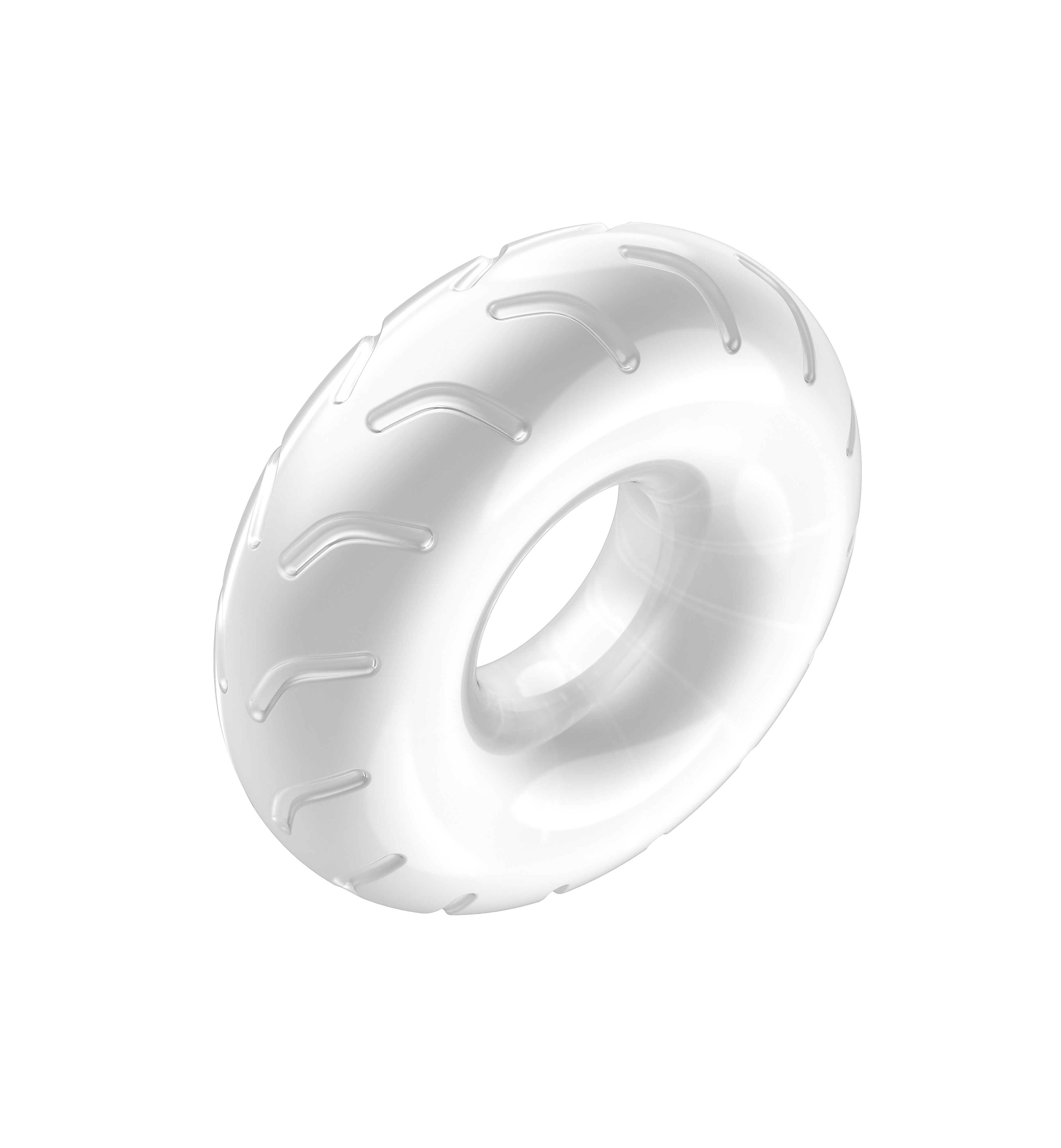 Inel Penis Be Strong no.2, TPE, Transparent, Guilty Toys, Mighty Warrior, #3, Erotic24.ro