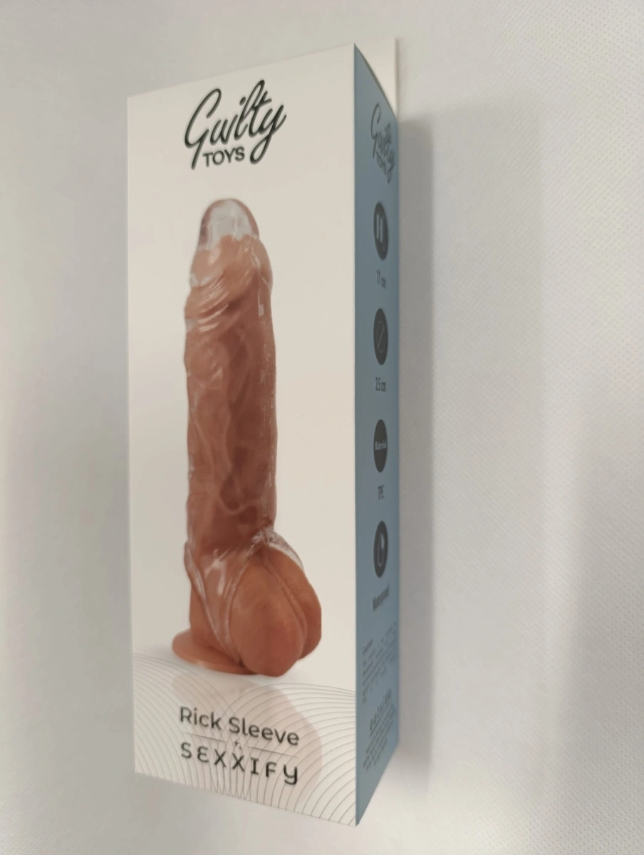 Prelungitor Penis Rick +4 cm, TPE, Transparent, Guilty Toys, Sexxify, Nr. 2, Erotic24.ro