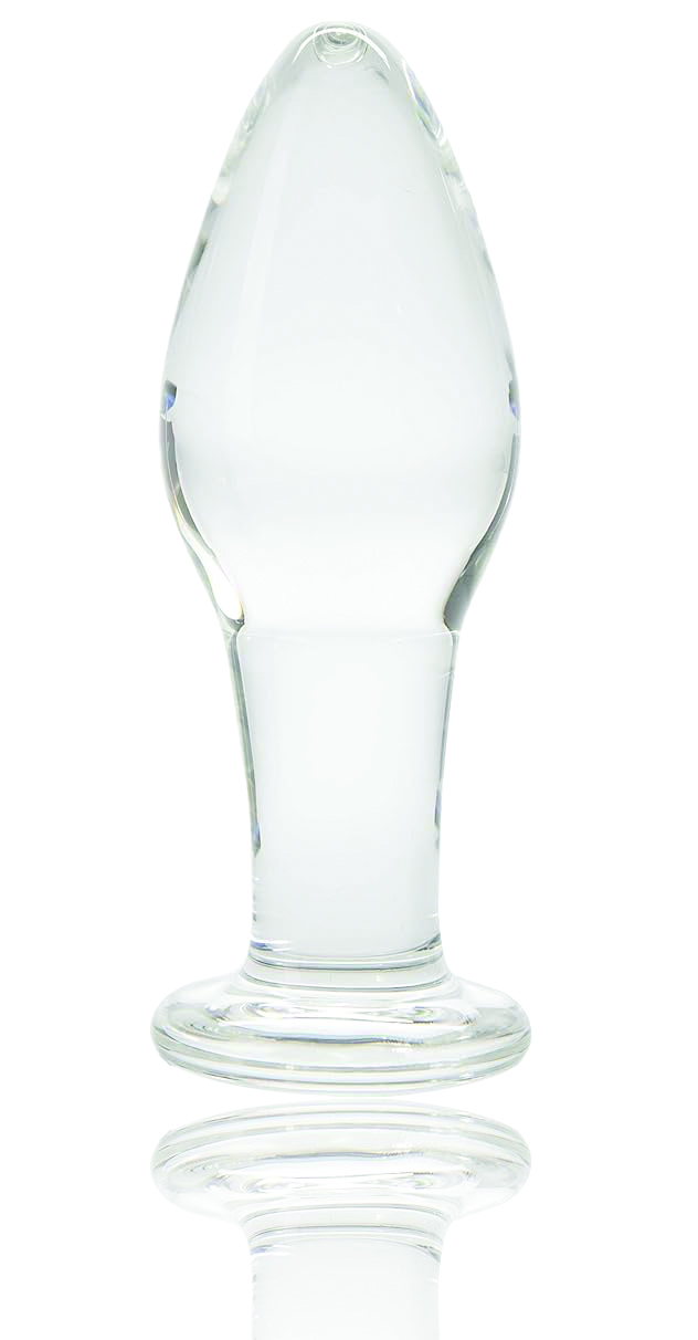 Dop Anal Glass Plug No. 1, Sticla Premium, Transparent, 10 cm, Guilty Toys, Sexxify