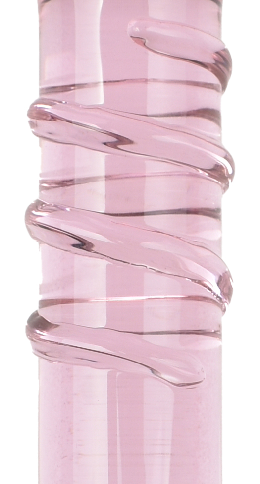 Dildo Double Pink, Sticla Premium, Roz, 19.3 cm, Passion Labs, Glass Series, #3, Erotic24.ro