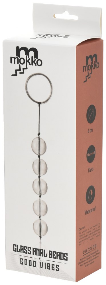 Bile Anale Glass Anal Beads, Sticla Premium, Transparent, Mokko Toys, Good Vibes, #2, Erotic24.ro