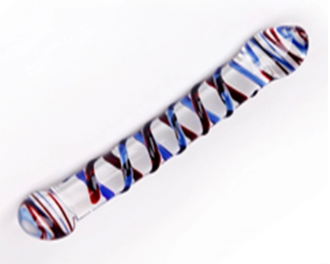 Dildo Swirl Double Head, Sticla Premium, 20 cm, Passion Labs, Glass Series, #3, Erotic24.ro