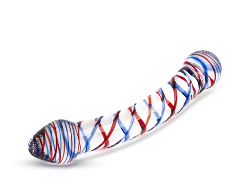 Dildo Swirl Double Head, Sticla Premium, 20 cm, Passion Labs, Glass Series, #2, Erotic24.ro
