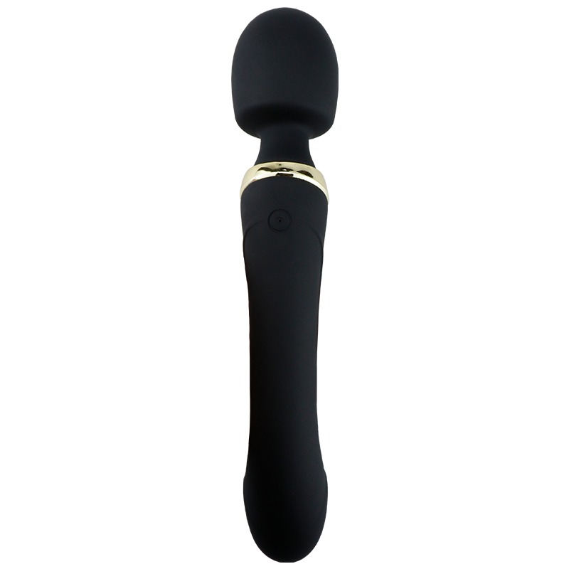 Vibrator Masaj Serenity, 2 Motoare Puternice, 10 Moduri Vibratii, Silicon, USB, Negru, 25 cm, Guilty Toys, #5, Erotic24.ro