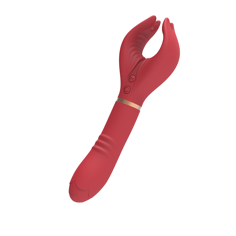 Vibrator Lothus, 7+7 Moduri Vibratii, Silicon, USB Magnetic, Rosu, 21.5 cm, Passion Labs, Sensations, #3, Erotic24.ro