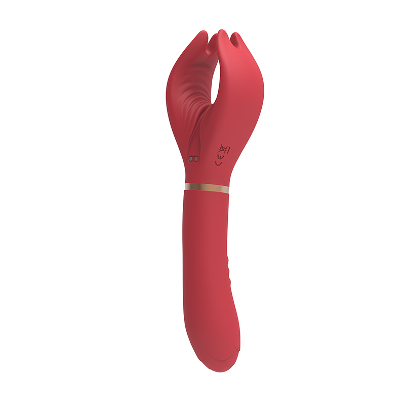 Vibrator Lothus, 7+7 Moduri Vibratii, Silicon, USB Magnetic, Rosu, 21.5 cm, Passion Labs, Sensations, #4, Erotic24.ro