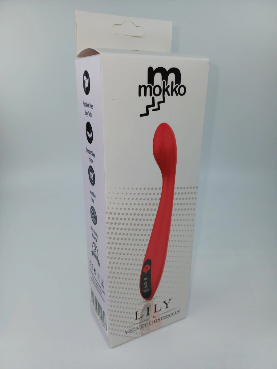 Vibrator Lily, 9 Moduri Vibratii, Silicon, Ecran LCD, USB Magnetic, Roz, 19.5 cm, Mokko Toys, Velvet Obsession, #4, Erotic24.ro