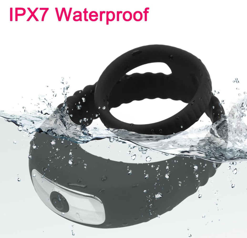 Inel Penis Mario, 10 Moduri Vibratii, Silicon, USB Magnetic, Negru, Guilty Toys, Mighty Warrior, #5, Erotic24.ro