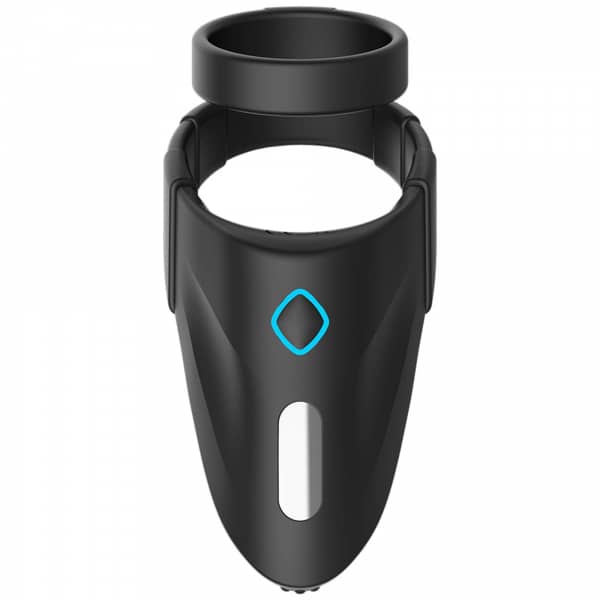 Inel Penis Maxton, 10 Moduri Vibratii, Silicon, USB, Negru, Guilty Toys, Mighty Warrior, Nr. 3, Erotic24.ro