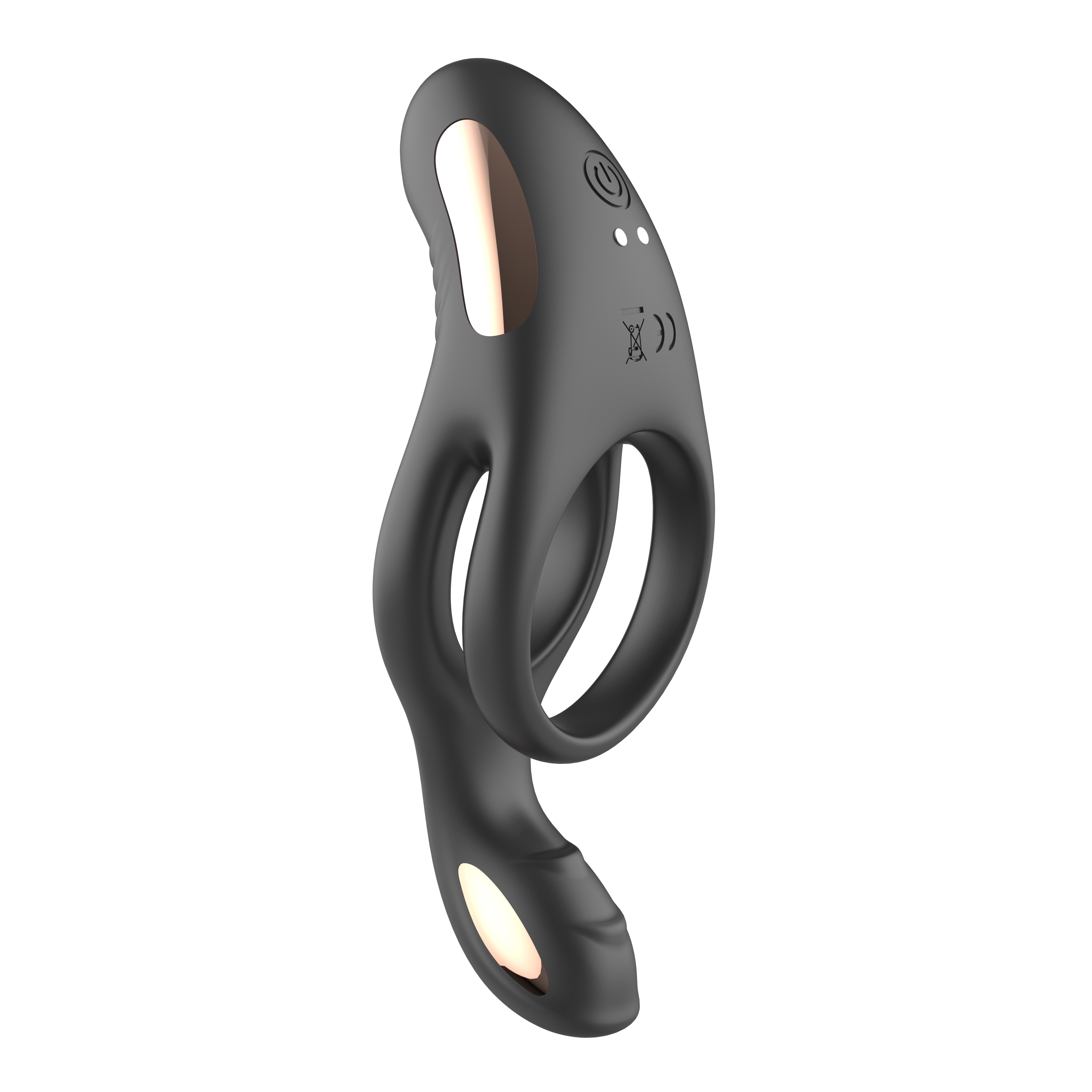 Inel Penis Jakob, 10 Moduri Vibratii, Silicon, USB Magnetic, Negru, Guilty Toys, Glamour, #2, Erotic24.ro