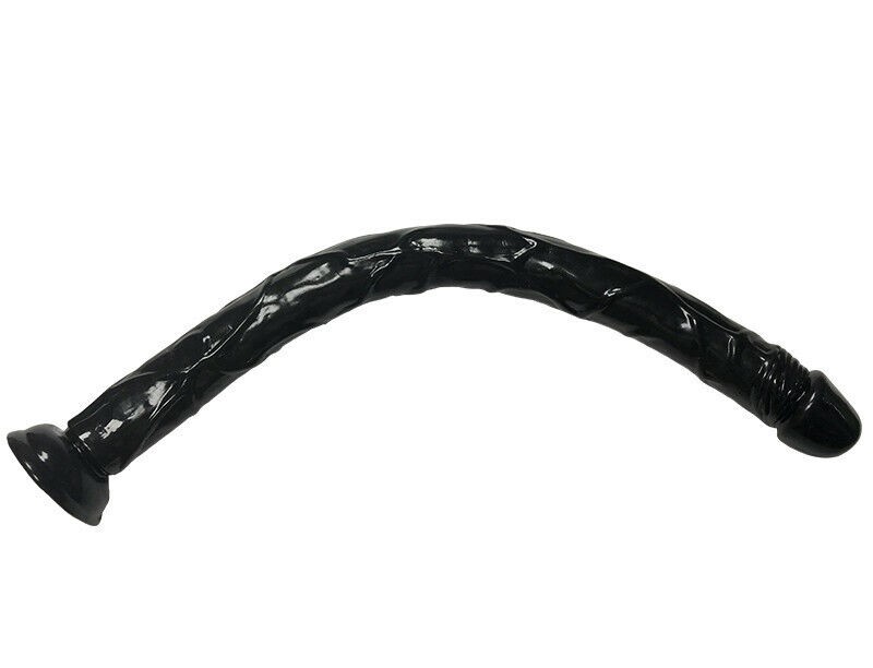 Dildo XXL Fantasy, PVC, Negru, 50 cm, #2, Erotic24.ro