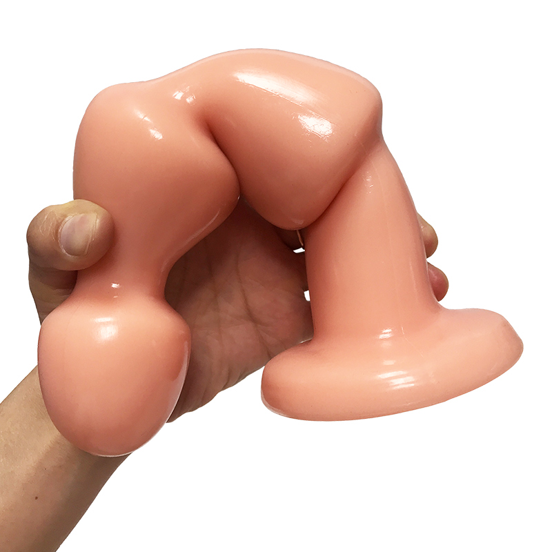 Dildo Porter cu Ventuza, PVC, Natural, 23.5 cm, Passion Labs, Sensations, Nr. 3, Erotic24.ro