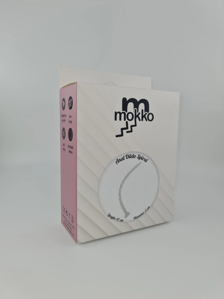 Dildo Anal cu Ventuza Spirala Clear 47 cm Mokko Toys, Nr. 4, Erotic24.ro