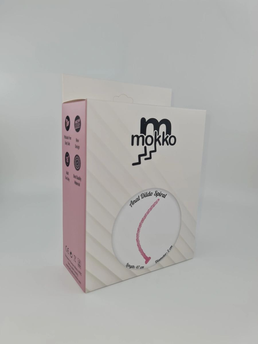 Dildo Anal cu Ventuza Spirala Roz 47 cm Mokko Toys, Nr. 3, Erotic24.ro