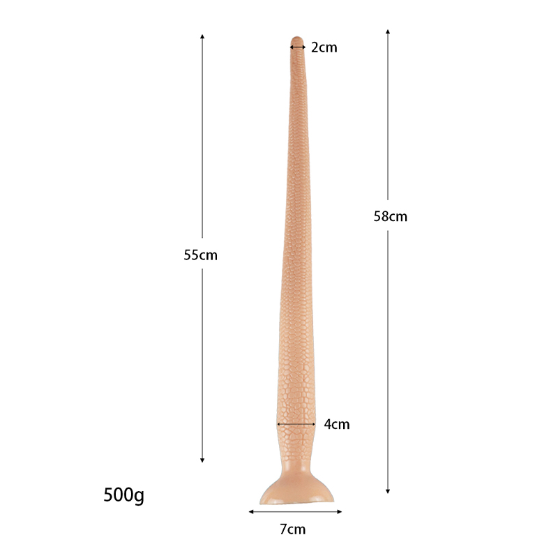 Dildo XXL Cobra, PVC, Natural, 58 cm, #5, Erotic24.ro