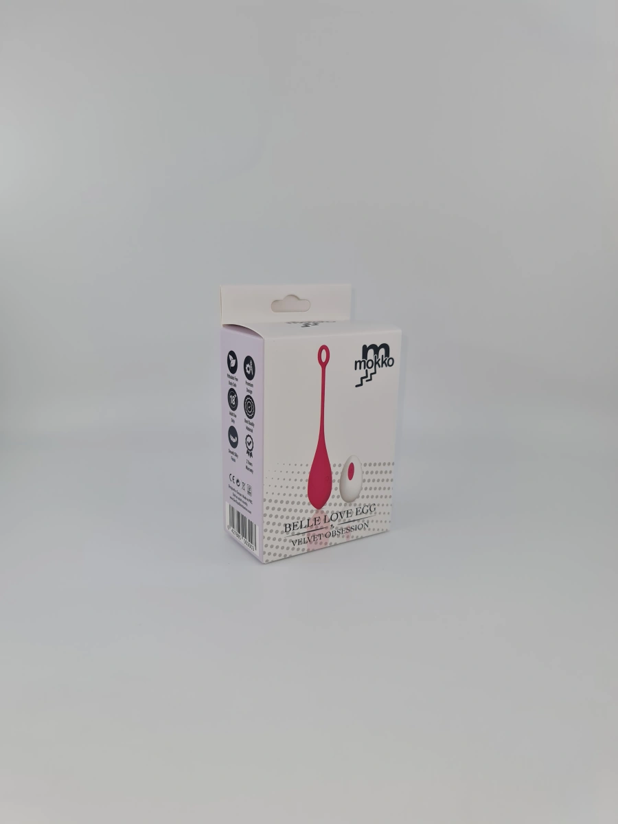 Ou Vibrator Belle Love Egg, 10 Moduri Vibratii, Remote Control, Silicon, USB, Roz, 20.4 cm, Mokko Toys, Velvet Obsession, #7, Erotic24.ro