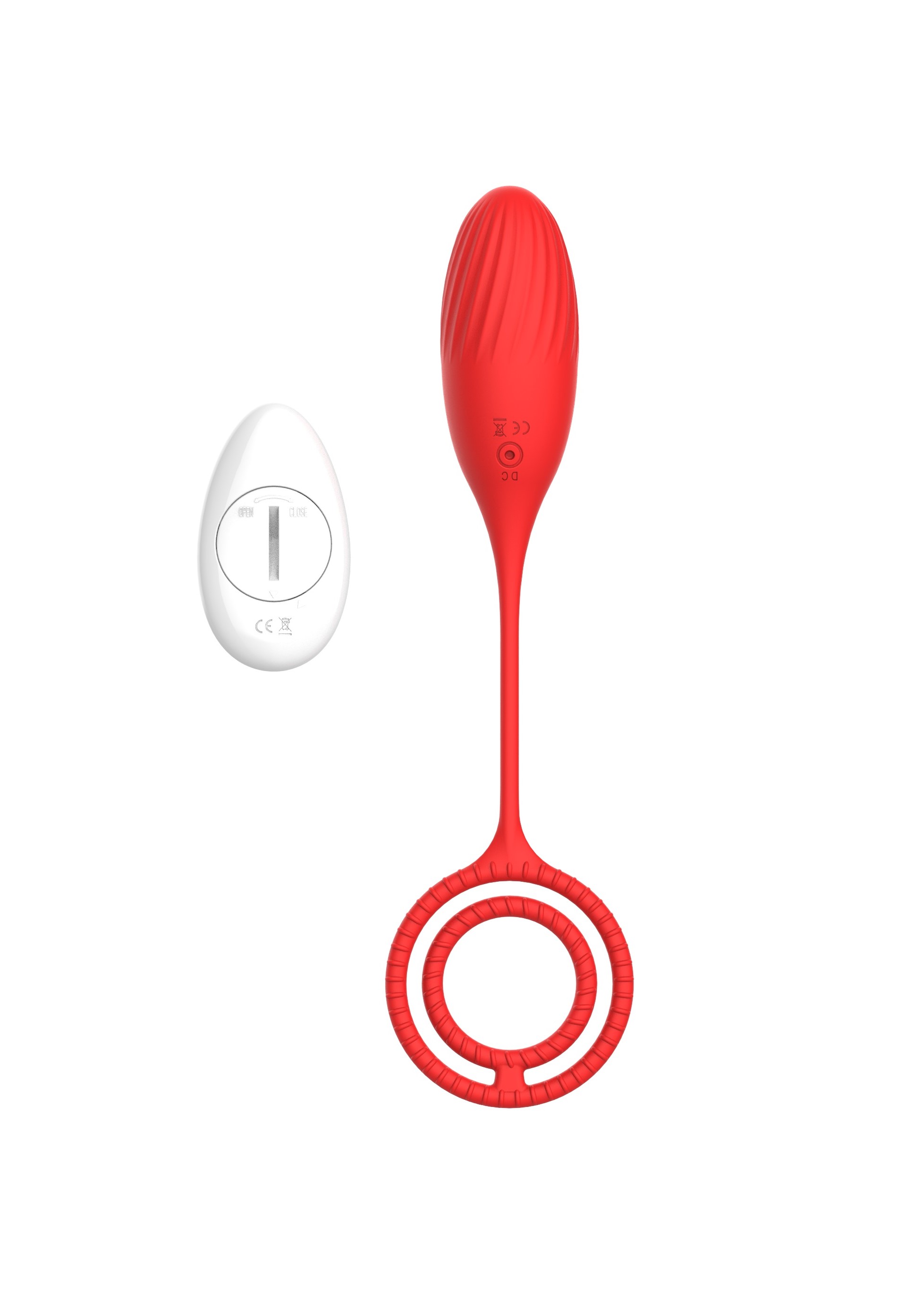 Ou Vibrator Elia Love Egg, 10 Moduri Vibratii, Remote Control, Silicon, USB, Rosu, 21.4 cm, Mokko Toys, Velvet Obsession, #2, Erotic24.ro