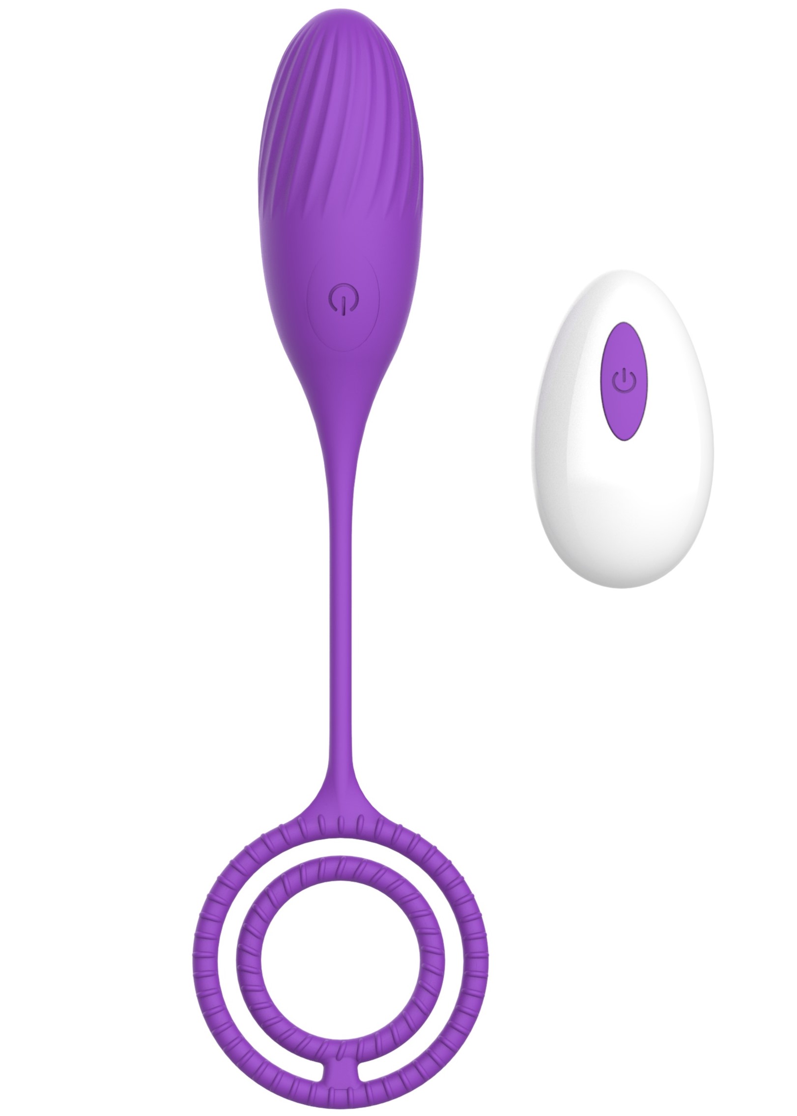 Ou Vibrator Elia Love Egg, 10 Moduri Vibratii, Remote Control, Silicon, USB, Violet, 21.4 cm, Mokko Toys, Velvet Obsession
