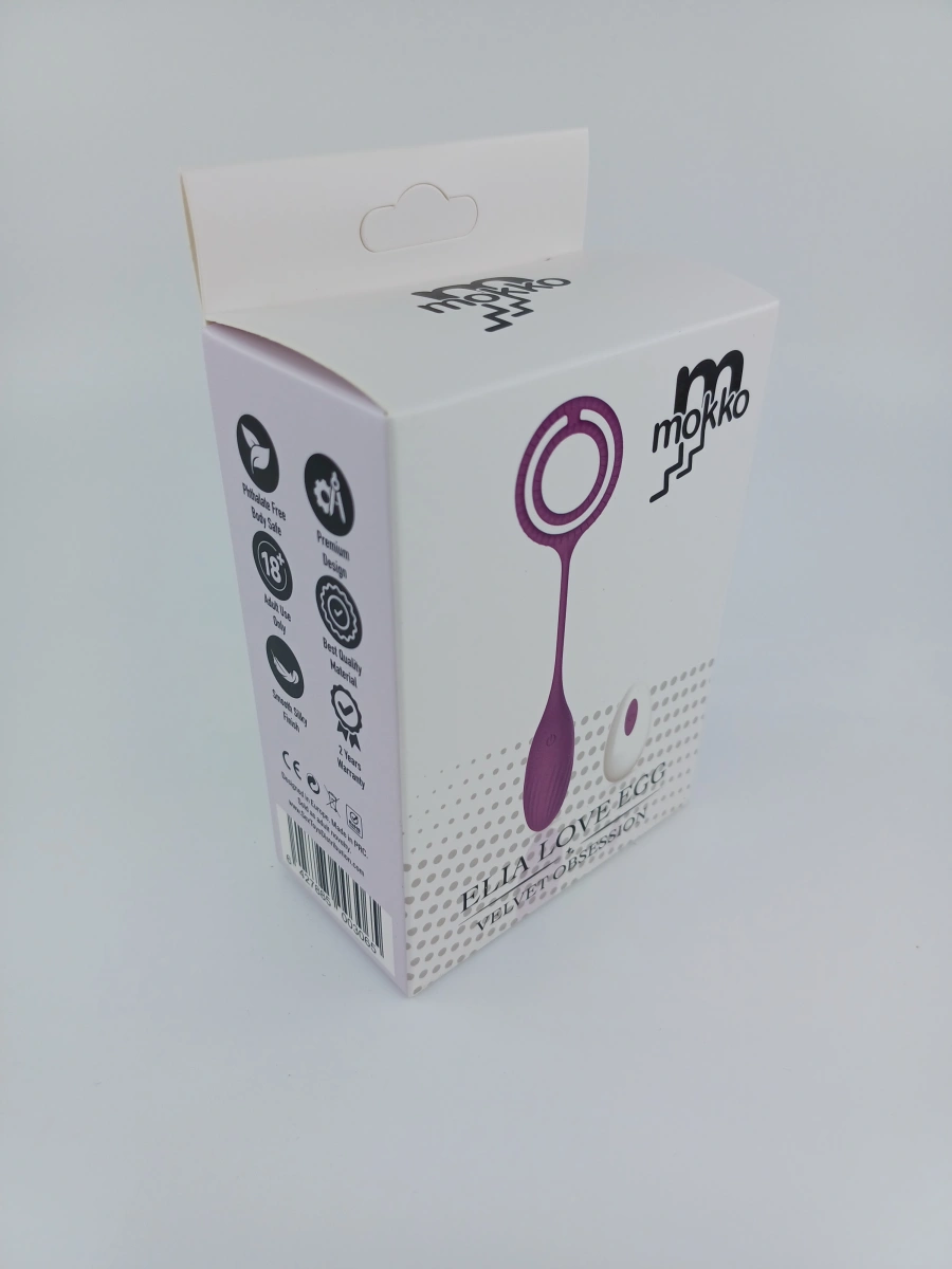 Ou Vibrator Elia Love Egg, 10 Moduri Vibratii, Remote Control, Silicon, USB, Violet, 21.4 cm, Mokko Toys, Velvet Obsession, #6, Erotic24.ro
