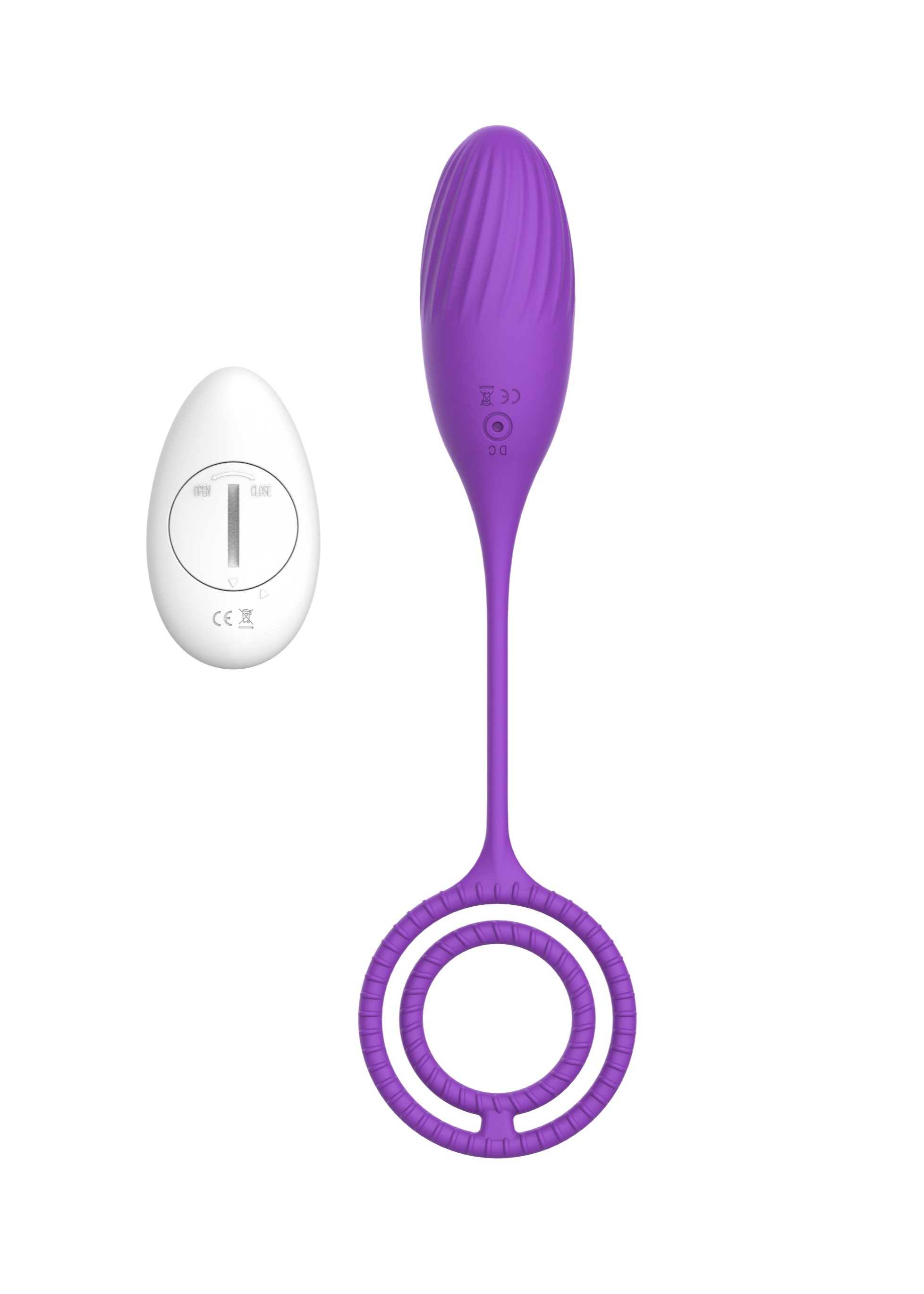 Ou Vibrator Elia Love Egg, 10 Moduri Vibratii, Remote Control, Silicon, USB, Violet, 21.4 cm, Mokko Toys, Velvet Obsession, #2, Erotic24.ro