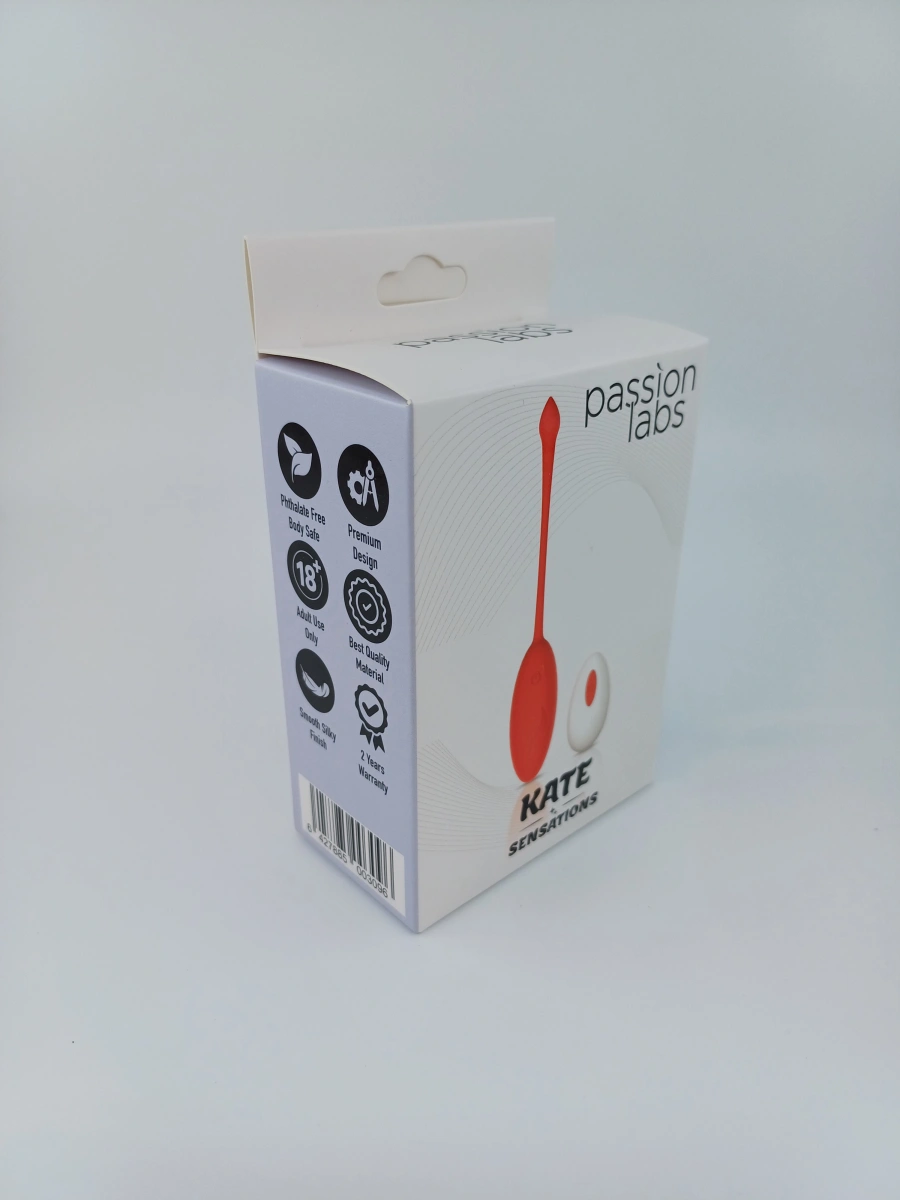 Ou Vibrator Kate Remote Control 10 Moduri Vibratii Silicon USB Rosu Passion Labs, Sensations, #8, Erotic24.ro