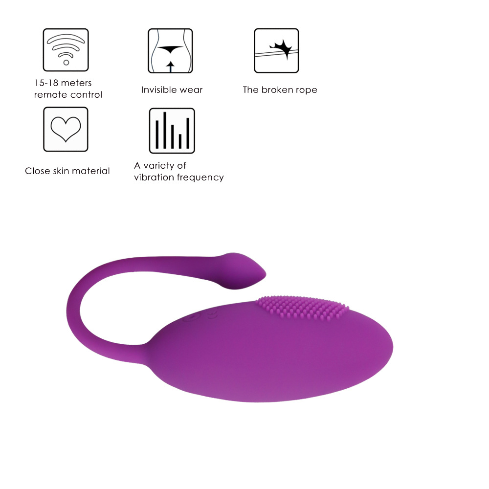 Ou Vibrator Kate, Remote Control, 10 Moduri Vibratii, Silicon, USB, Mov, Passion Labs, Nr. 3, Erotic24.ro