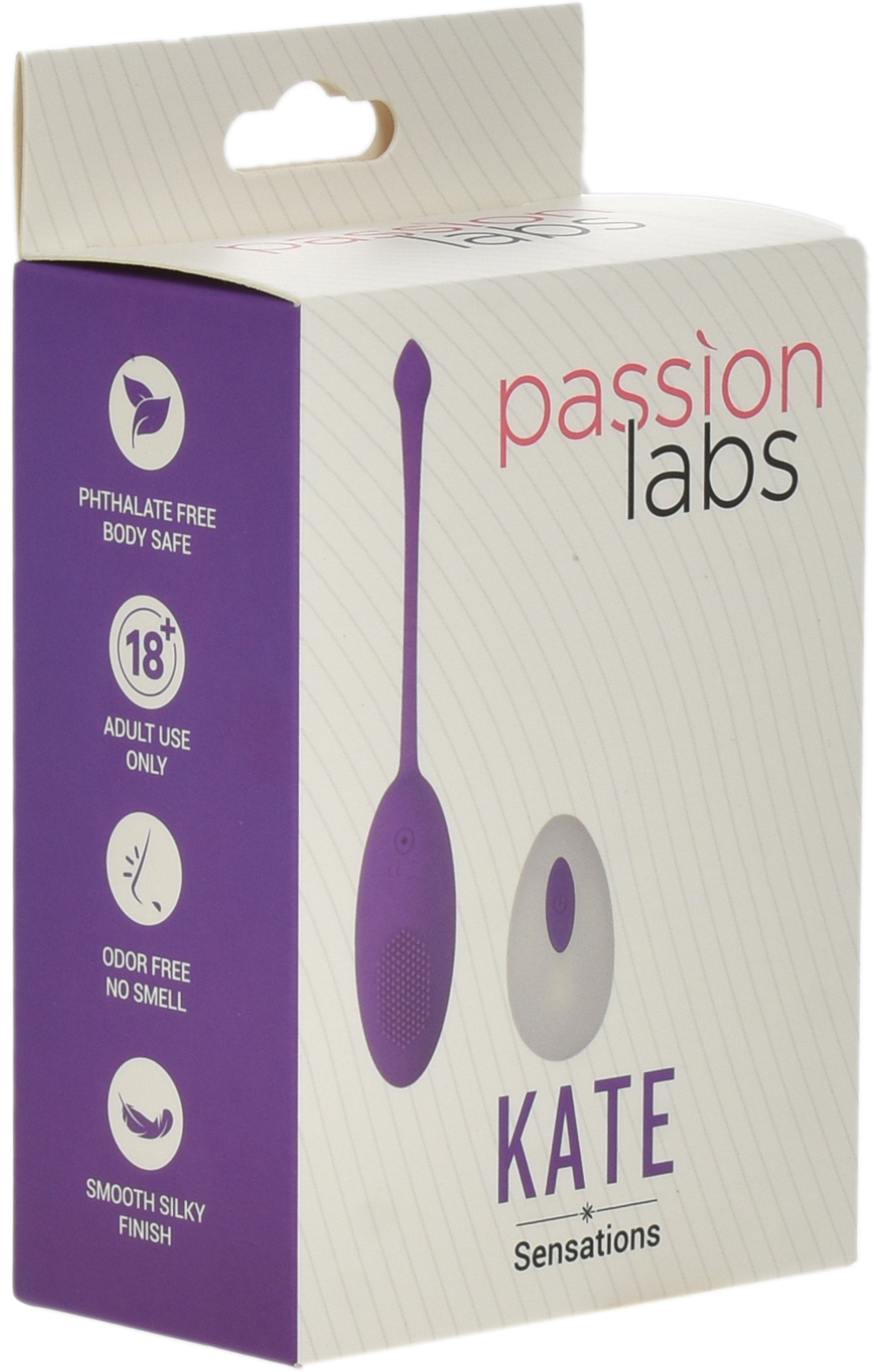 Ou Vibrator Kate, Remote Control, 10 Moduri Vibratii, Silicon, USB, Mov, Passion Labs, Nr. 6, Erotic24.ro