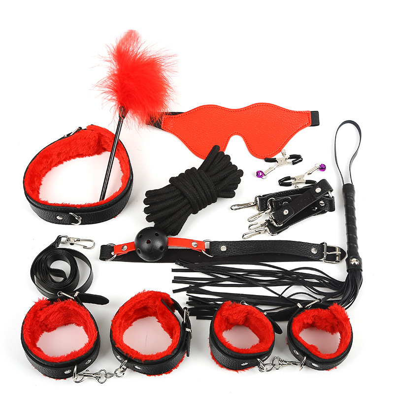 Set BDSM Pleasure Pack, 10 Piese, Negru/ in SexShop KUR Romania