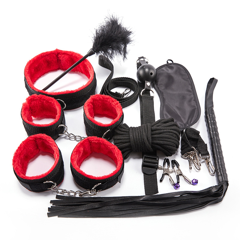 Set BDSM Fetish Fantasy, 10 Piese, Negru in SexShop KUR Romania