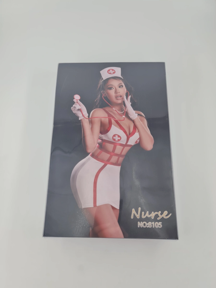 Costumatie Nurse Assistant 5 Piese, Alb/Rosu, S/M, #6, Erotic24.ro