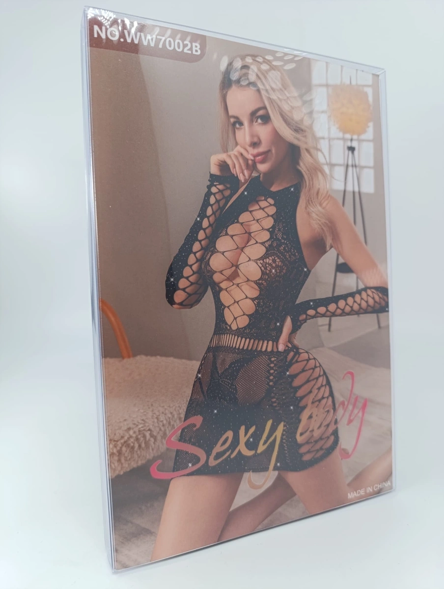 Rochie Sexy Diamond Glow, Negru, S/M, Nr. 4, Erotic24.ro