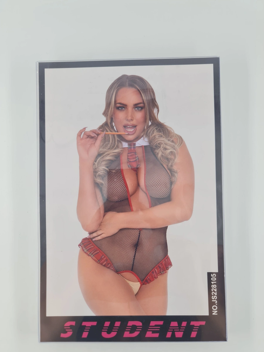 Costumatie Sexy Student, Negru/Rosu, S/M, #6, Erotic24.ro